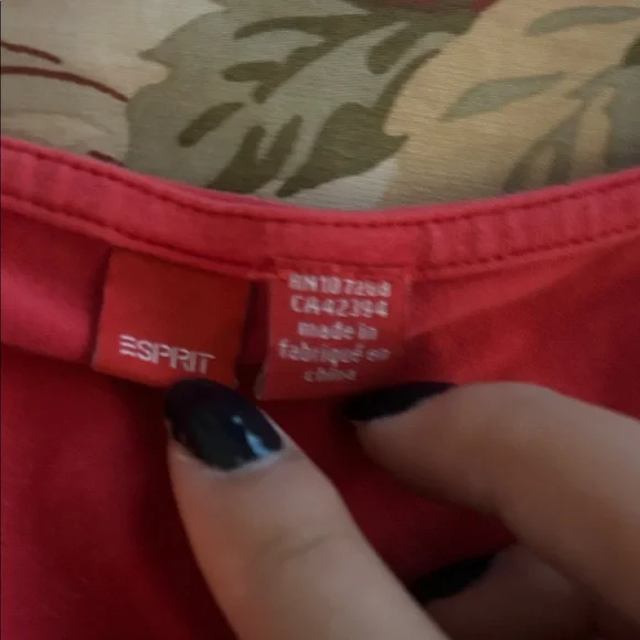 Esprit Vibrant Red Ruffle Tank Top - Picture 2 of 4